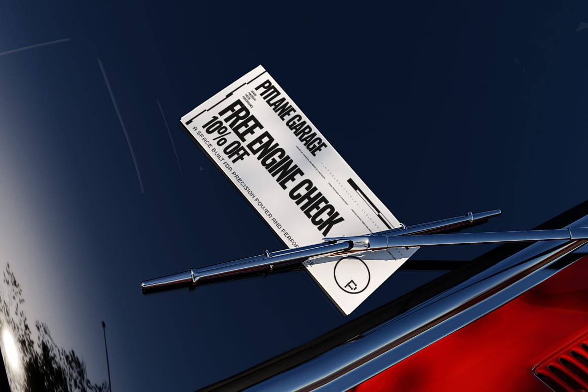 Automotive Car Garage Branding Mockup