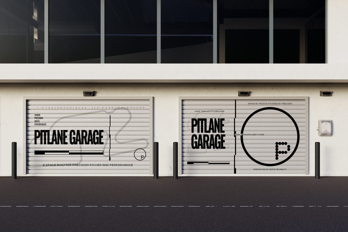 Automotive Car Garage Branding Mockup