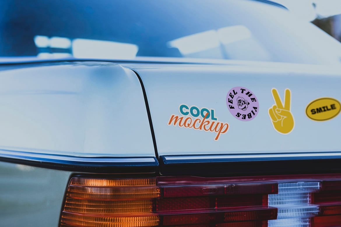Car Stickers Creation Mockups