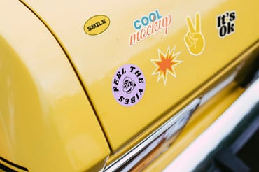 Car Stickers Creation Mockups
