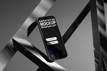 Modern Industrial Frame Smartphone Mockup