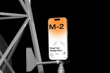  Industrial Stand Phone Mockup Template