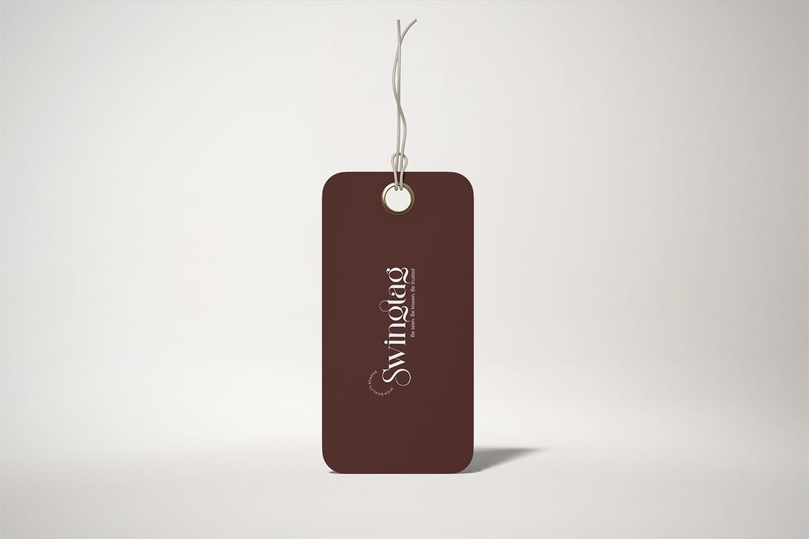 Clothing Hanging Tag Label Mockup