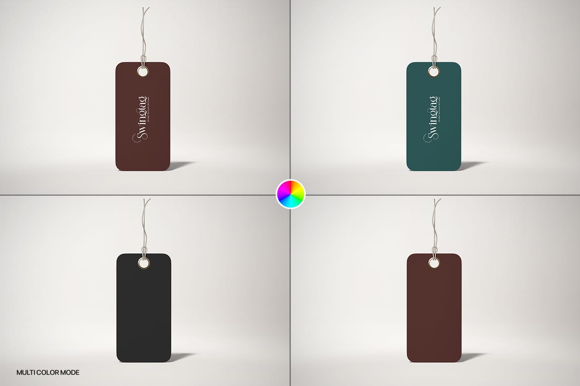 Clothing Hanging Tag Label Mockup
