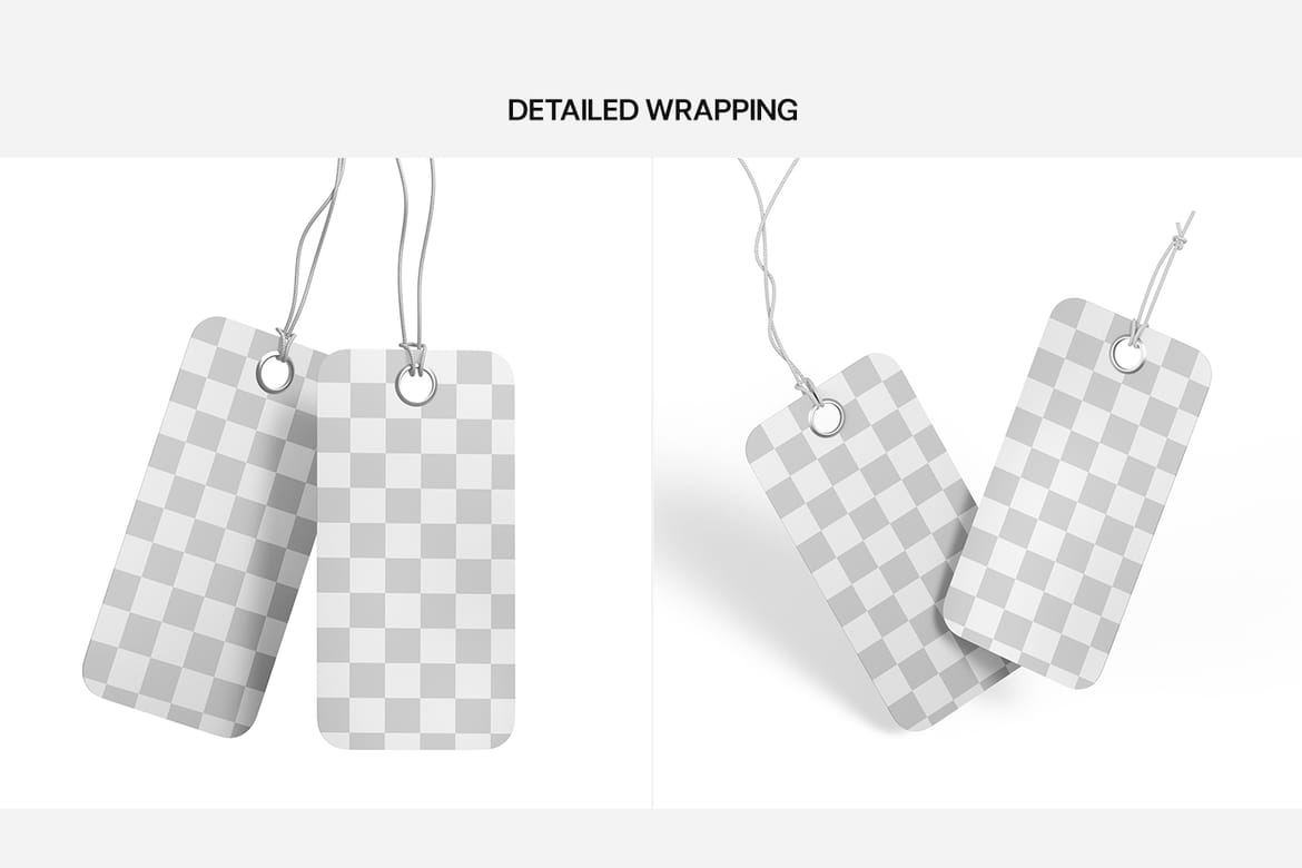 Clothing Hanging Tag Label Mockup