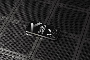 Black Grid Smartphone Mockup Template