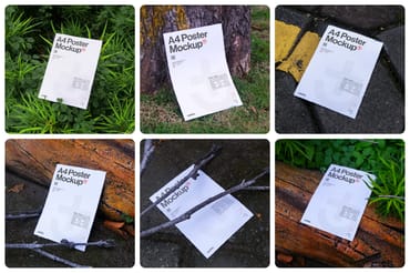 Realistic Outdoor Poster Mockup Bundle