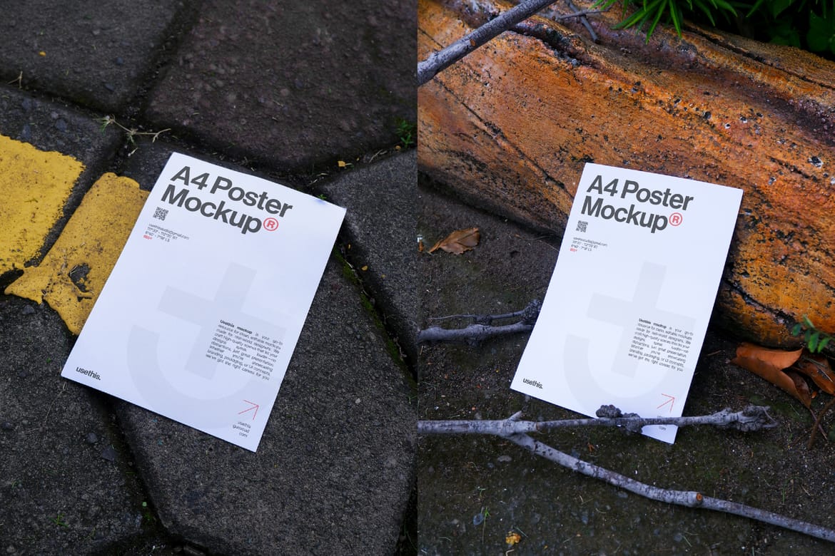 Realistic Outdoor Poster Mockup Bundle