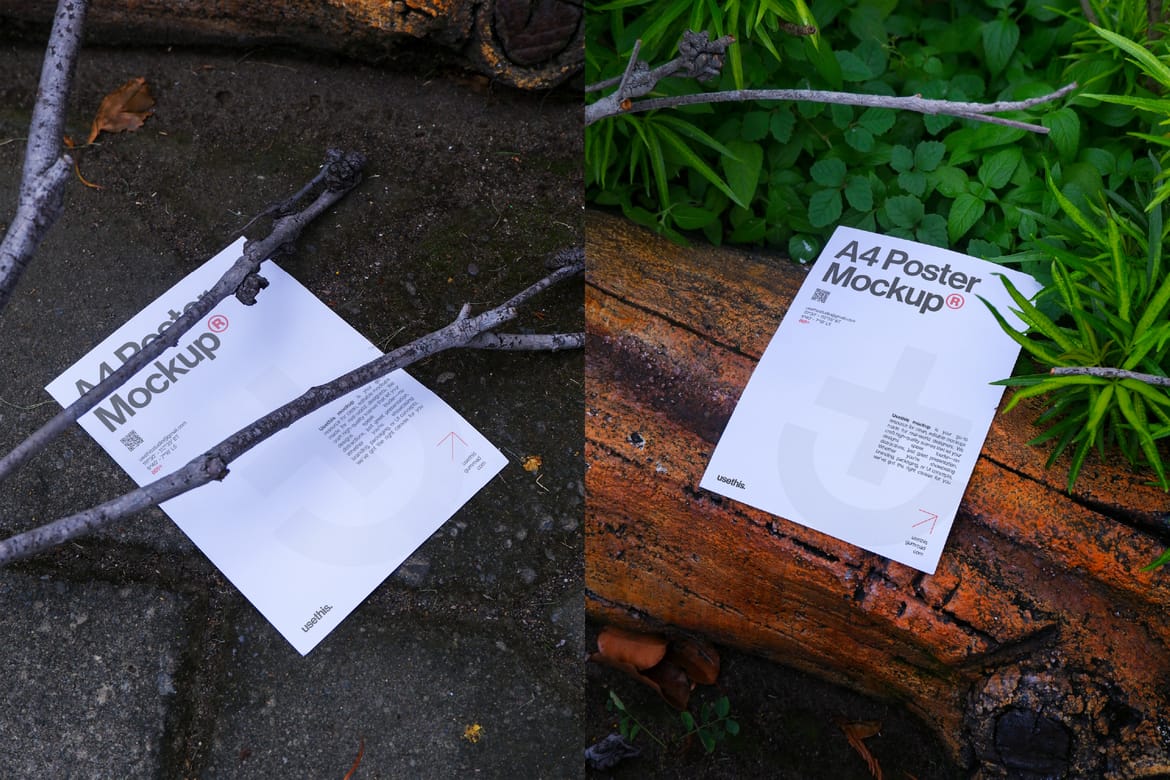 Realistic Outdoor Poster Mockup Bundle