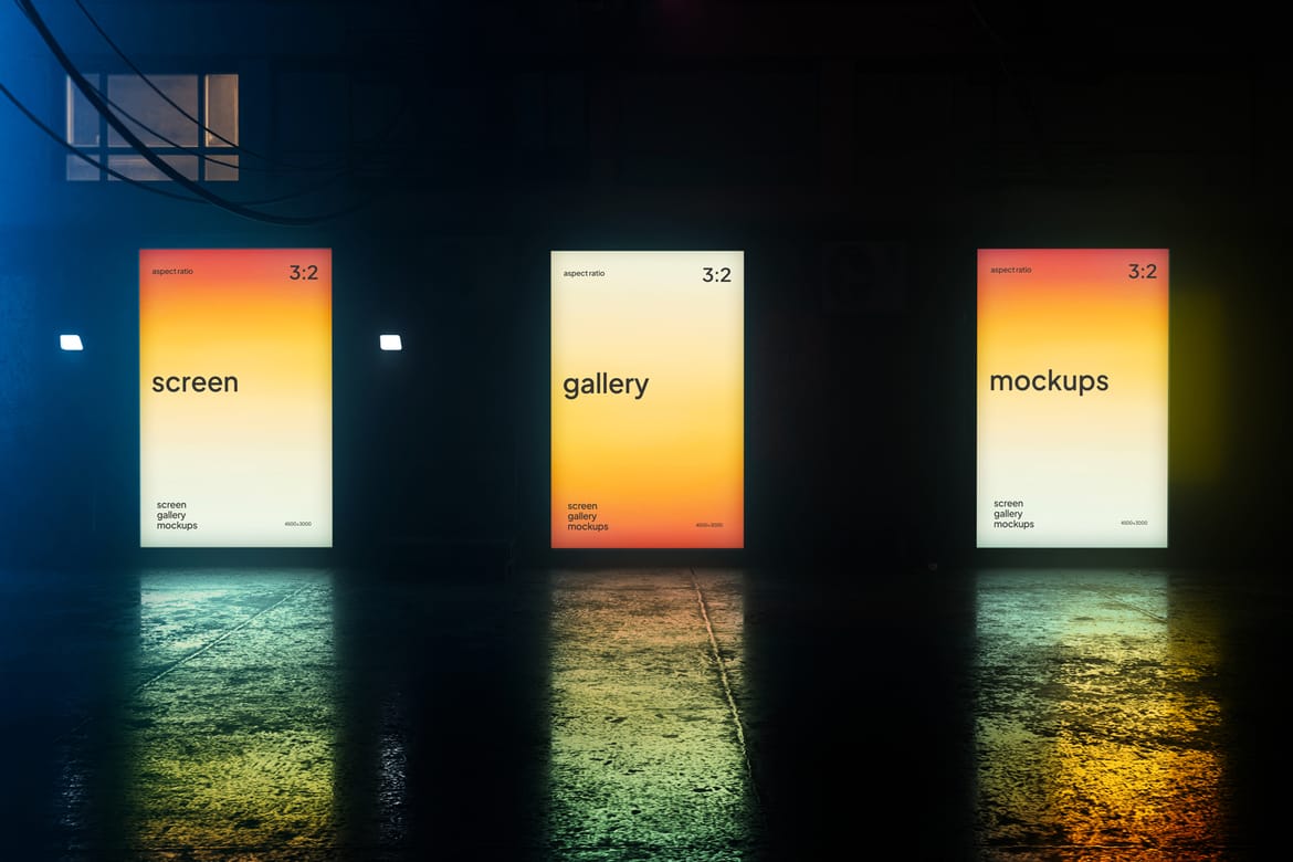  Screen Gallery Mockup Set 