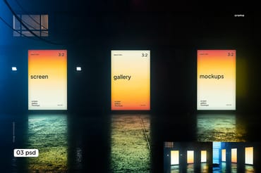  Screen Gallery Mockup Set 