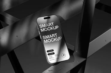 Smartphone Mockup on Metal Frame