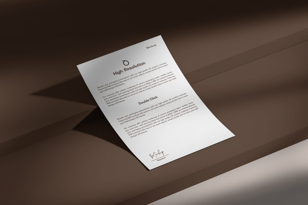 A4 Presentation Folder with Letterhead Mockup