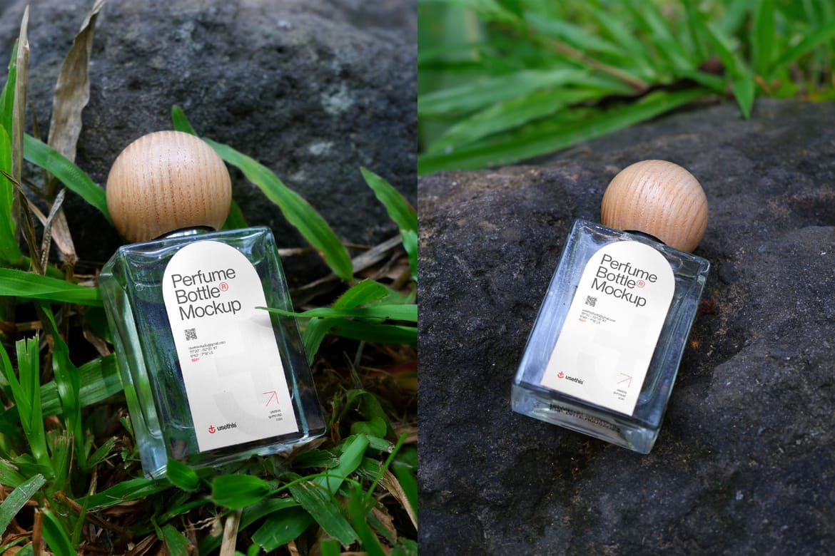 7 Outdoor Perfume Bottle Mockup Bundle
