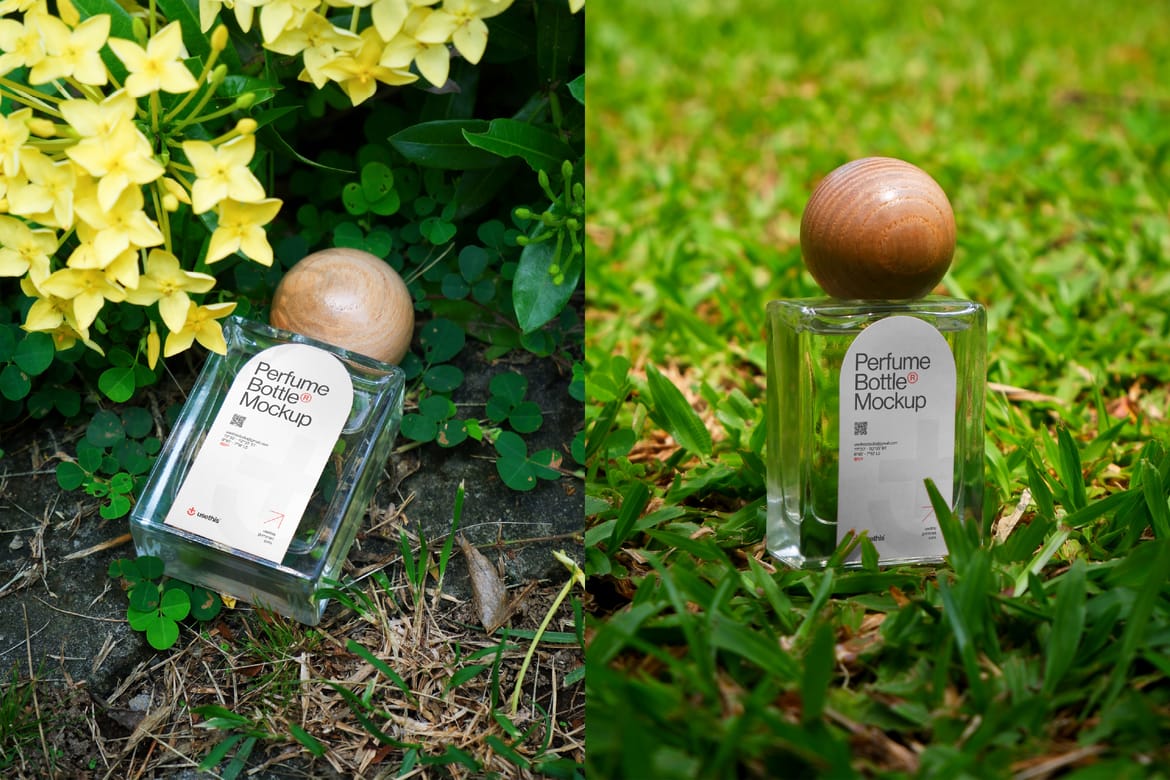 7 Outdoor Perfume Bottle Mockup Bundle