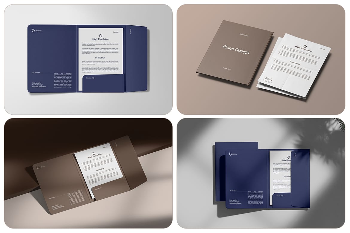 A4 Presentation Folder with Letterhead Mockup