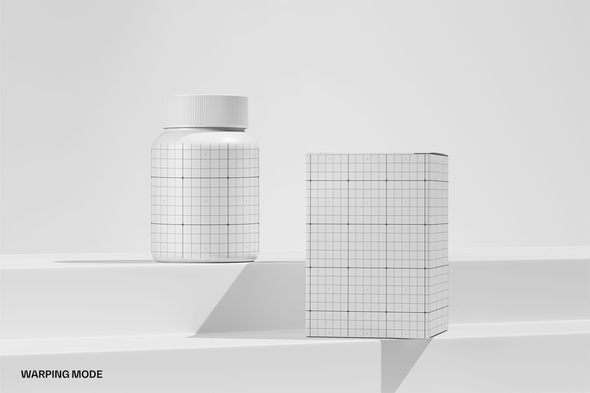 Medicine Supplement Pill Bottle Mockup