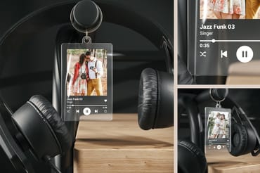 Transparent Song Keychain Mockup
