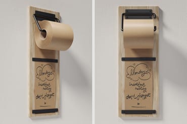 Kraft Paper Wall Roller Mockup