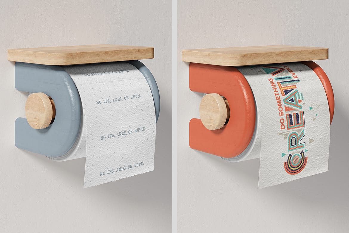 Toilet Tissue Paper Roll Mockup