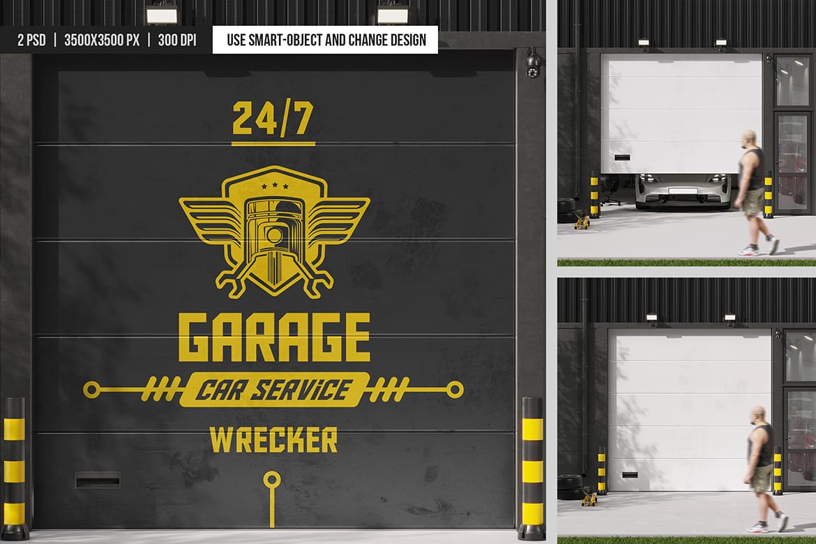Garage Door Branding Mockup
