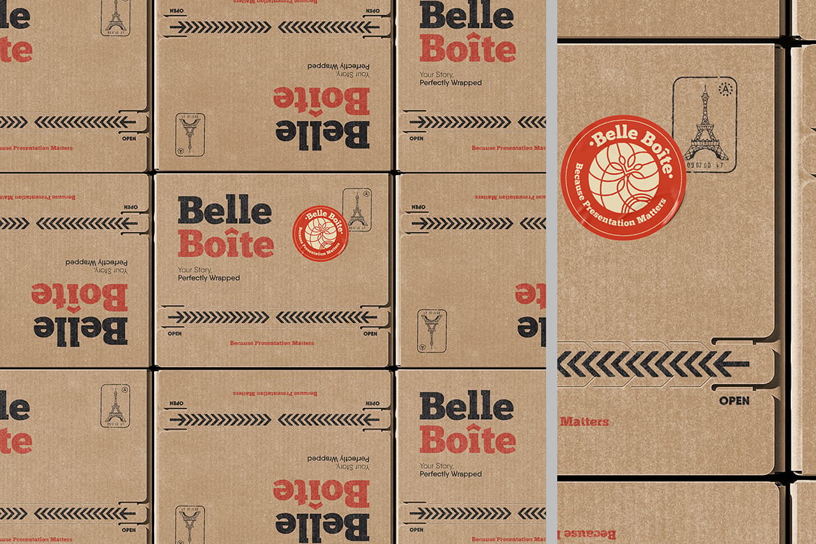 Tear Strip Mailer Kraft Box Mockup