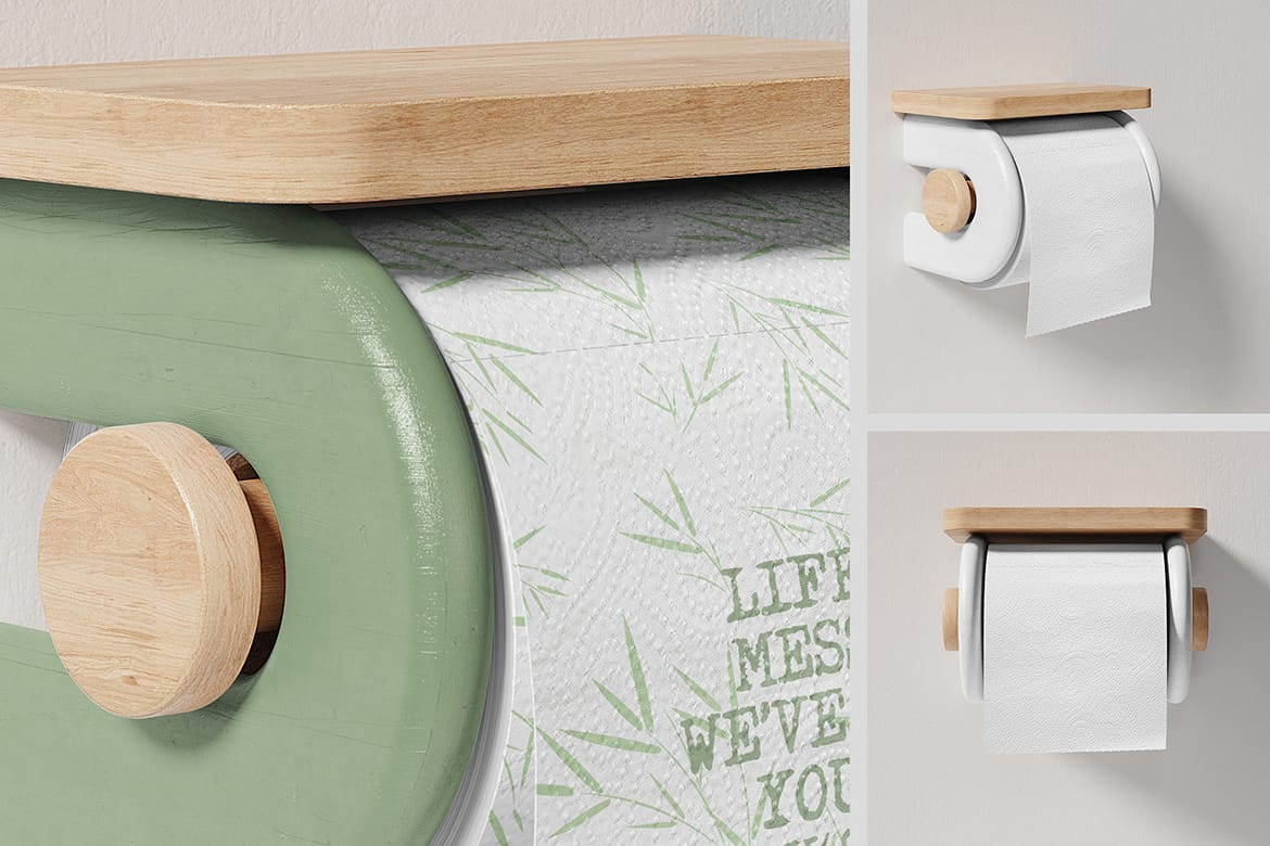 Toilet Tissue Paper Roll Mockup