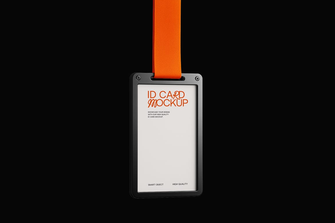 Minimalist ID Card Holder Mockup – High-Resolution PSD