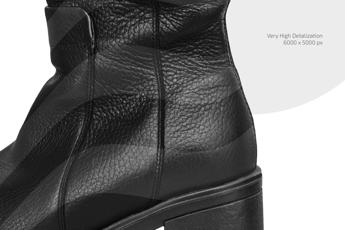 Women’s High-Knee Boot Mockup