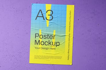 Poster on The Wall Mockup 