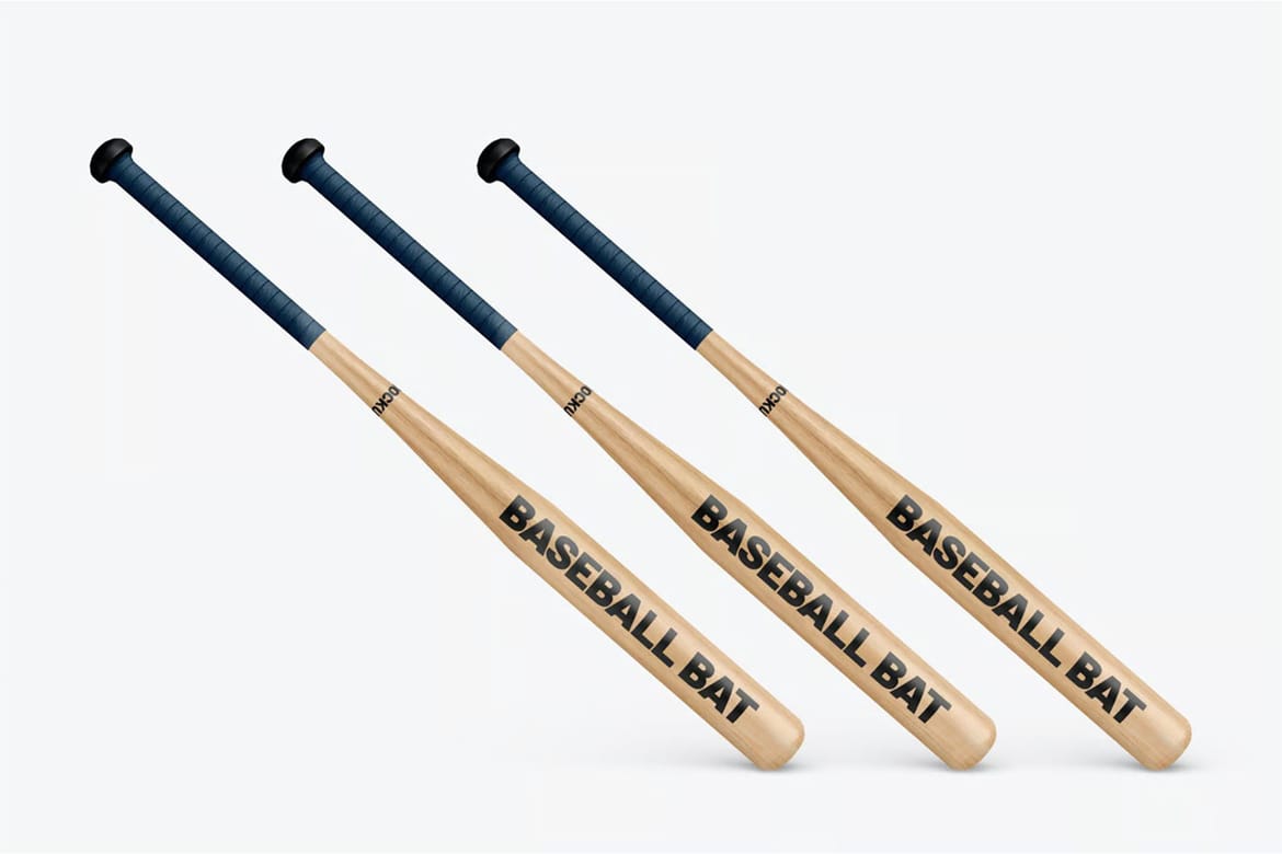 3d baseball bat mockup