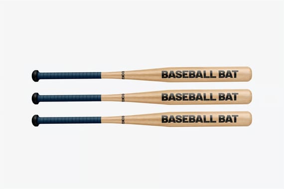 3d baseball bat mockup