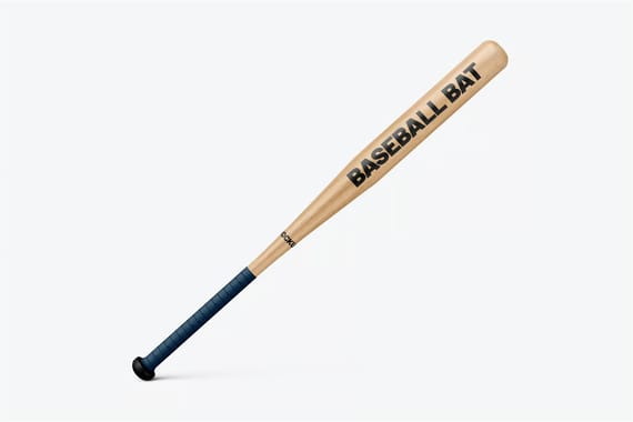 3d baseball bat mockup