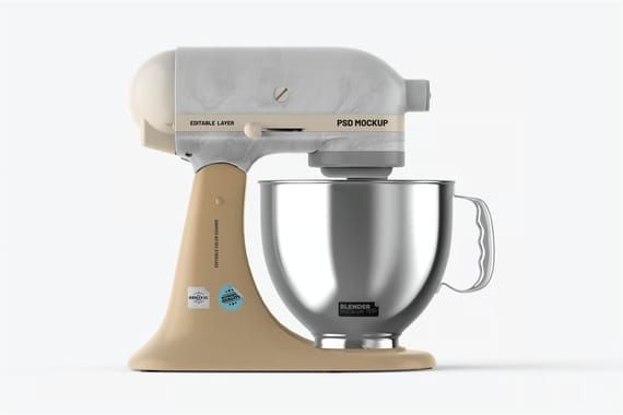 3d immersive electric cake mixer mockup