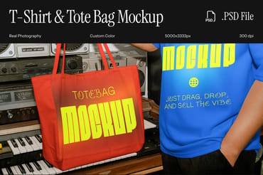 T-Shirt & Tote Bag Mockup