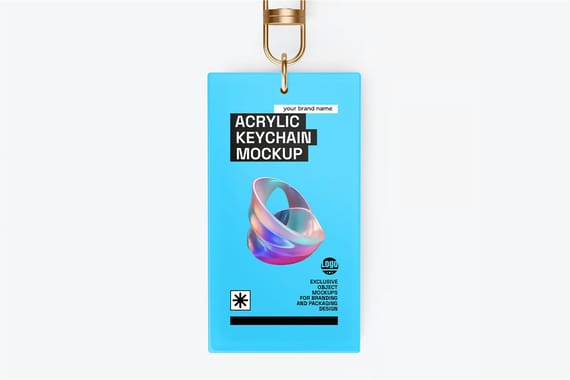 acrylic keychain mockup