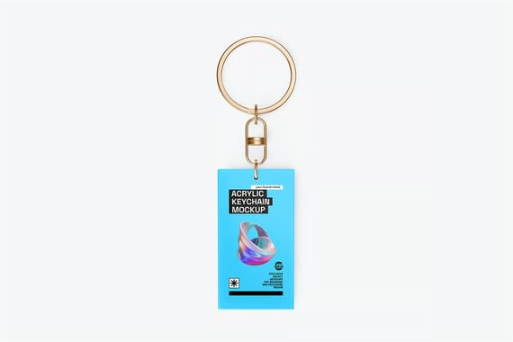 acrylic keychain mockup