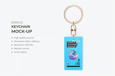 acrylic keychain mockup