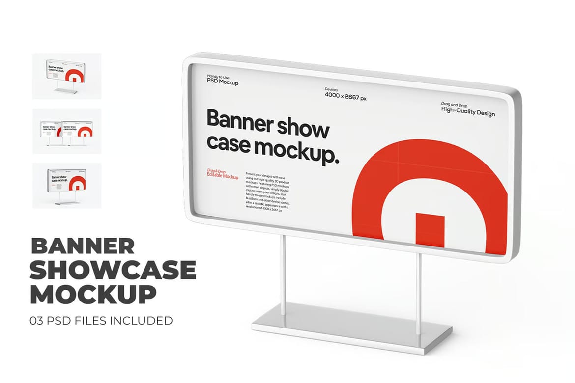 Advertising banner mockup 