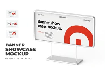 Advertising banner mockup 