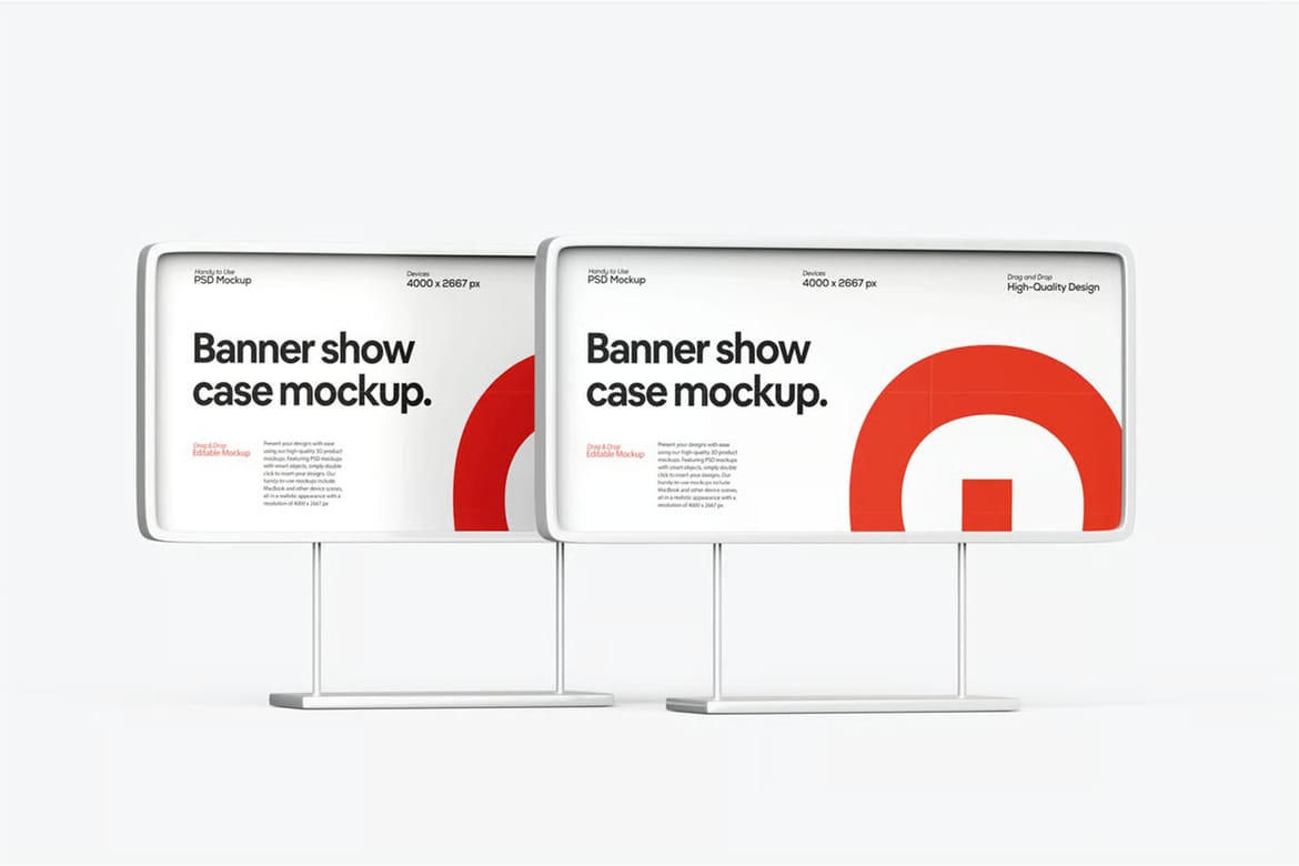 Advertising banner mockup 