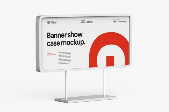 Advertising banner mockup 
