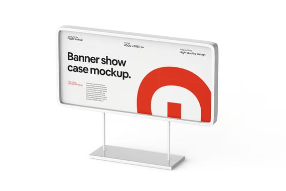 Advertising banner mockup 