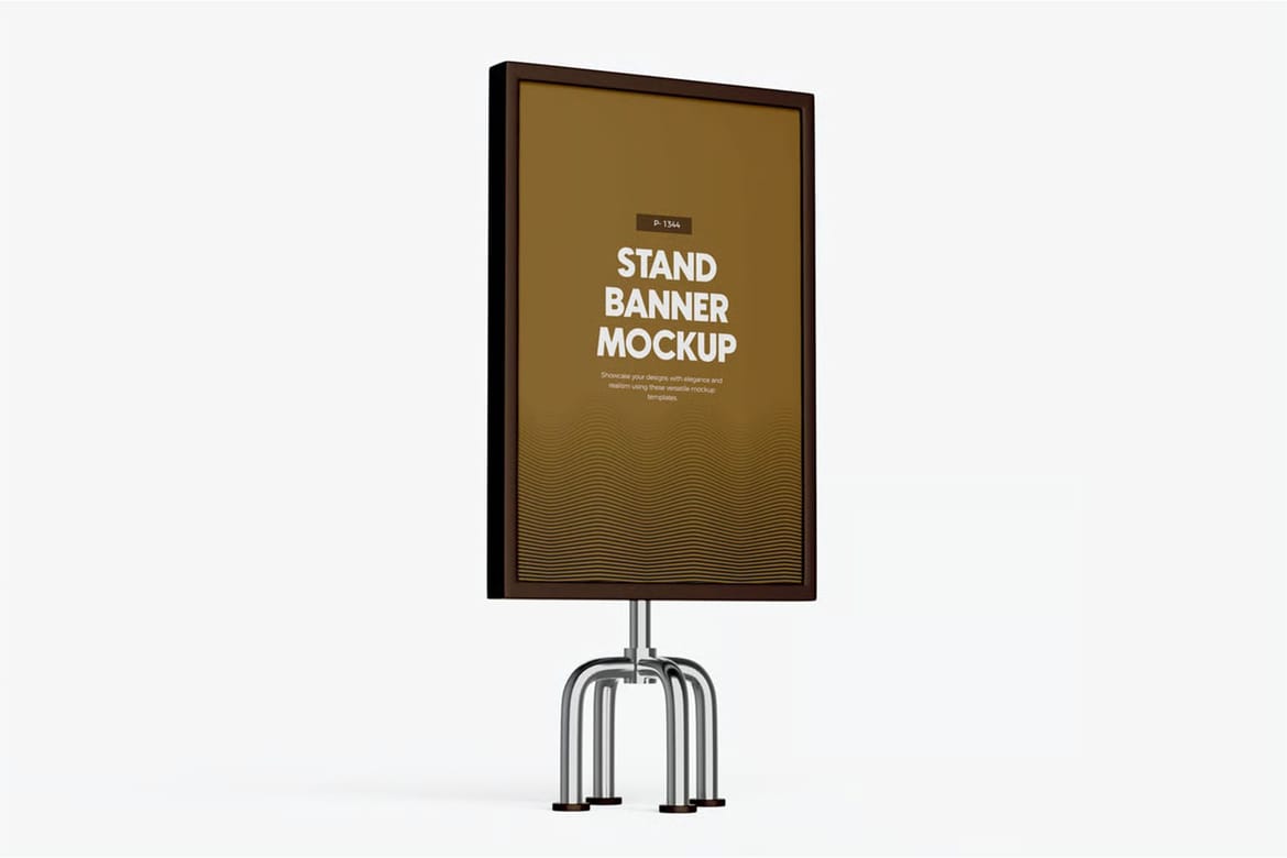 Advertising Stand Banner PSD Mockup