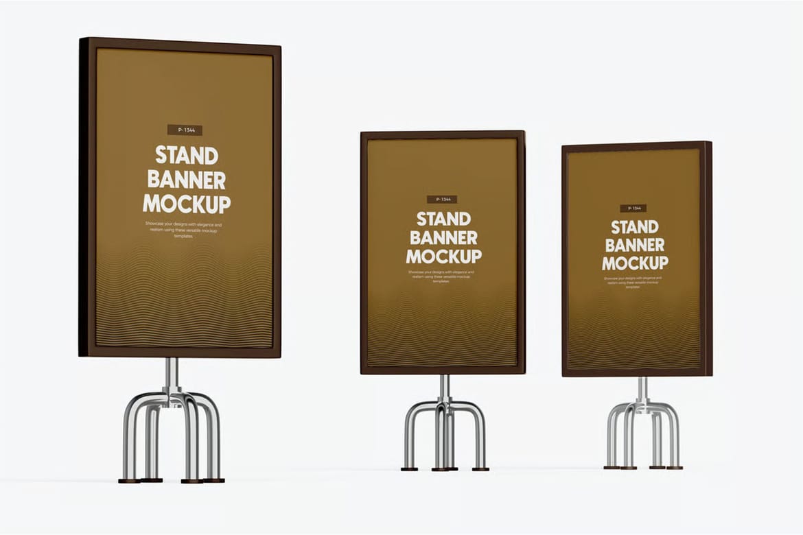Advertising Stand Banner PSD Mockup