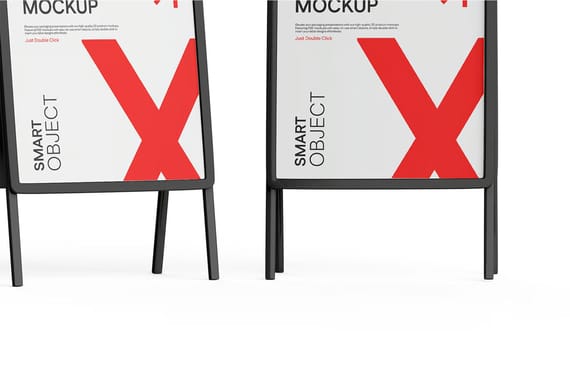 Advertising street standee mockup
