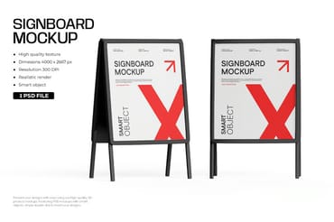 Advertising street standee mockup