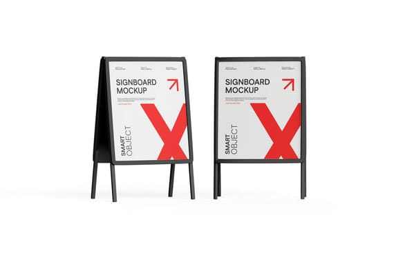 Advertising street standee mockup
