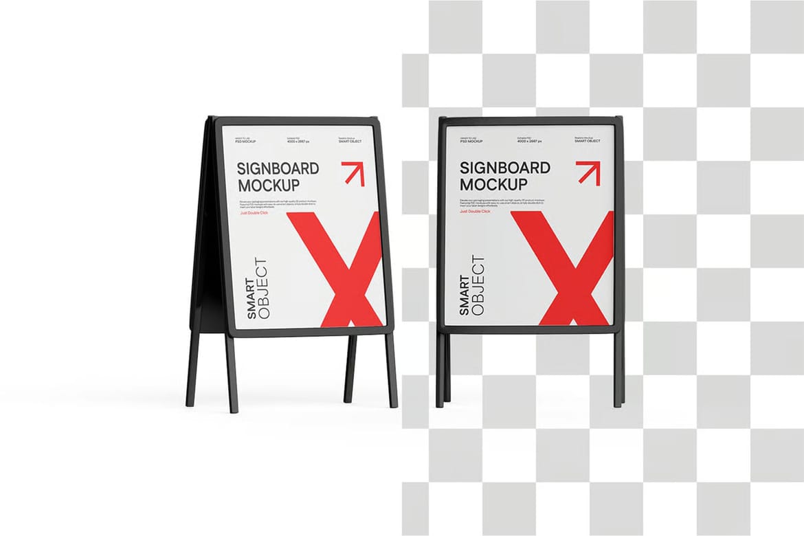 Advertising street standee mockup