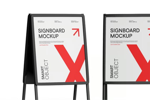 Advertising street standee mockup